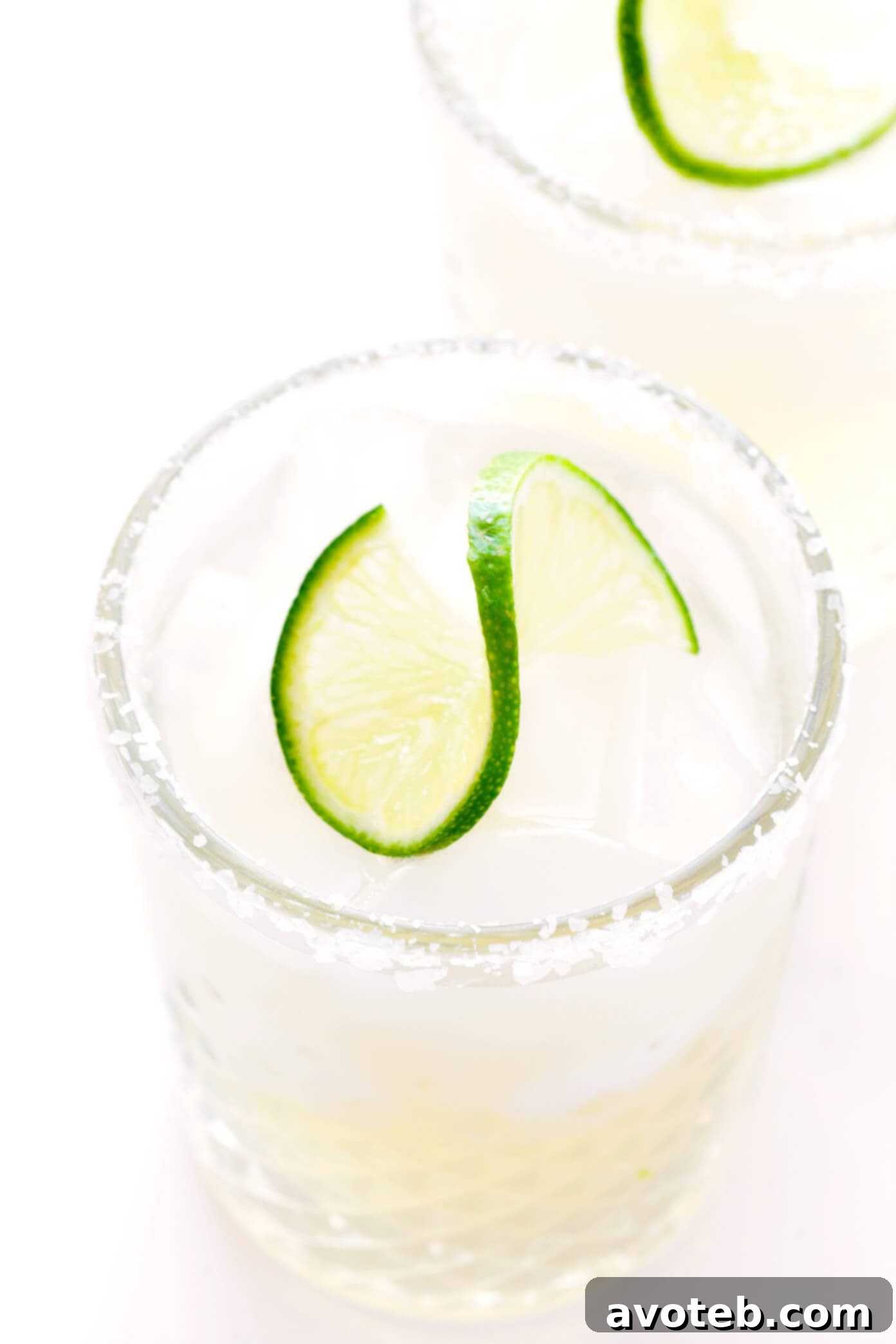 Margarita Recipe in Glasses with Salt Rim