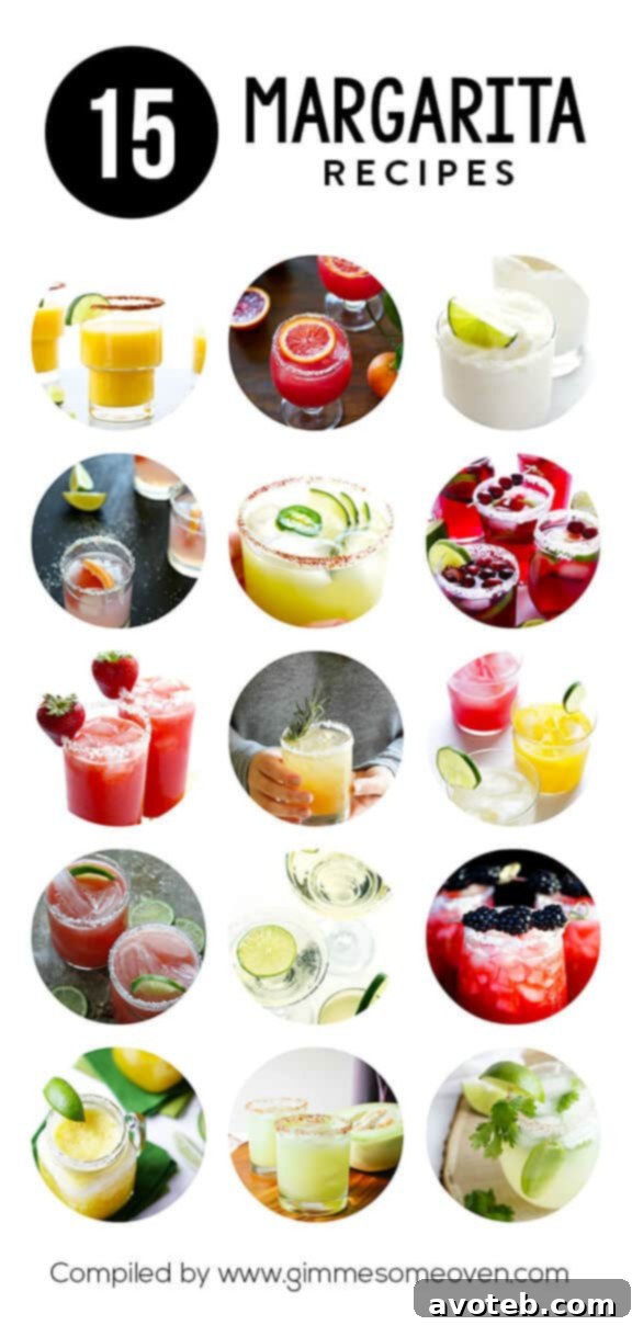 15 Must Try Margarita Creations 2 A vibrant collection of 15 diverse margarita recipes perfect for festive celebrations and gatherings.