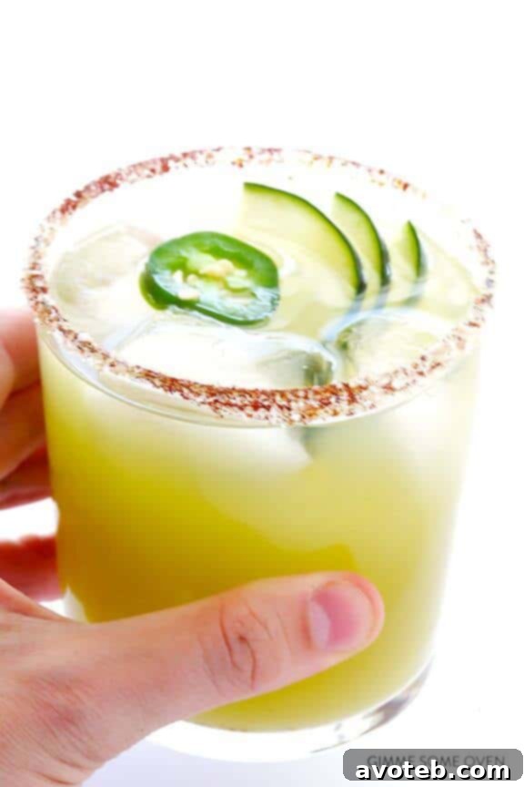 15 Must Try Margarita Creations 15 A refreshing spicy cucumber margarita, offering a cool and crisp taste with a fiery kick.