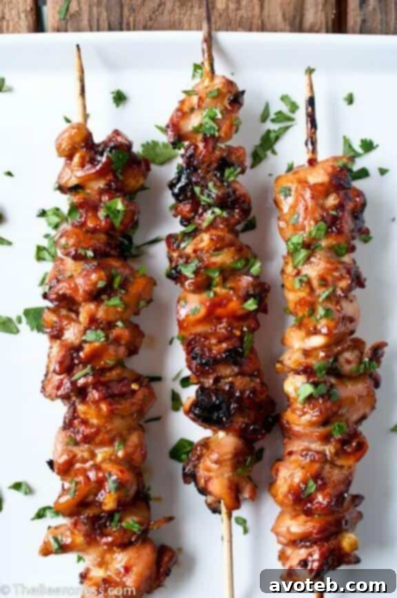 15 Simple Summer BBQ Ideas 4 Honey Porter Glazed Chicken Skewers