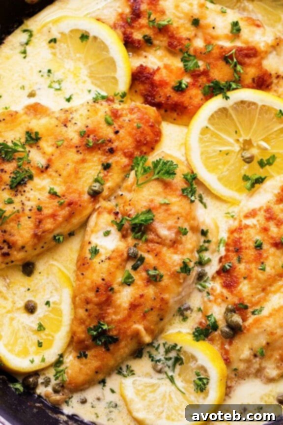 Creamy Lemon Chicken Piccata - An incredibly rich and zesty chicken breast recipe with a creamy lemon sauce and capers from The Recipe Critic.