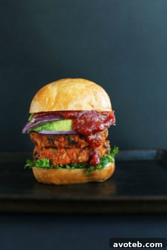 Sweet Potato Black Bean Burger | minimalistbaker.com