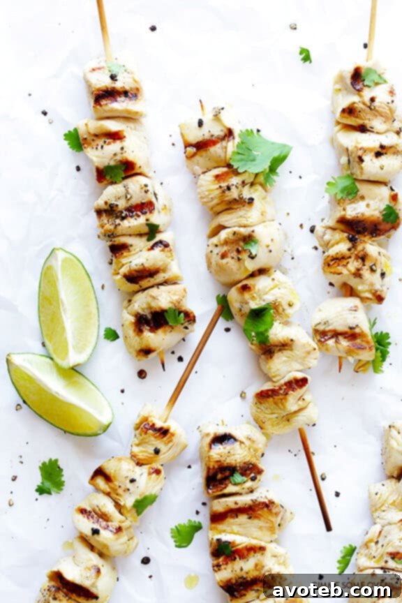Tequila Lime Chicken Kabobs, a quick and easy grilled chicken recipe perfect for summer | gimmesomeoven.com