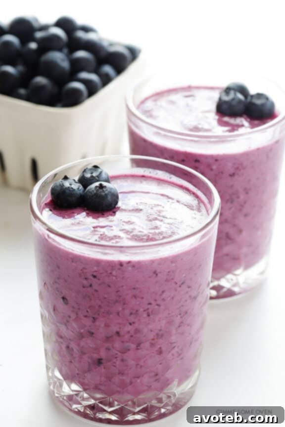 Liquid Blueberry Muffin 2 Delicious and healthy Blueberry Muffin Smoothie, made with fresh ingredients and inspired by the classic breakfast treat.