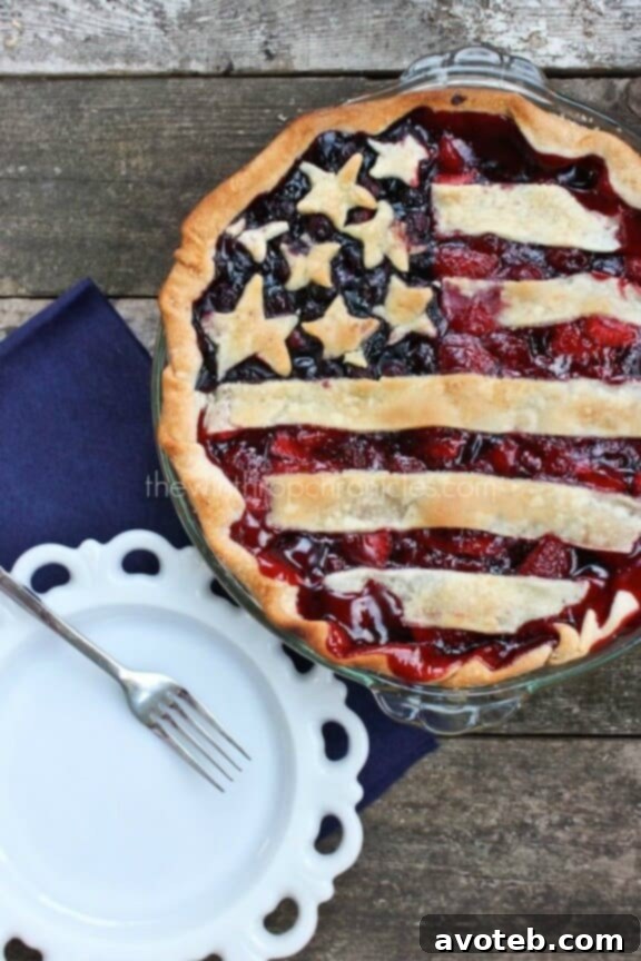 15 Naturally Vibrant Red, White, and Blue Recipes 7 American Flag Pie | thewinthropchronicles.com