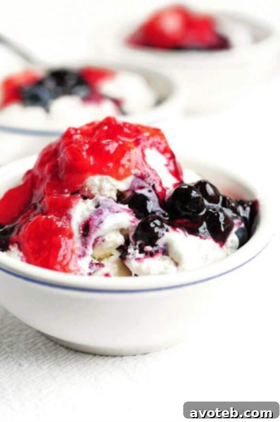 15 Naturally Vibrant Red, White, and Blue Recipes 10 Vanilla Berry Swirl Ice Cream | shewearsmanyhats.com