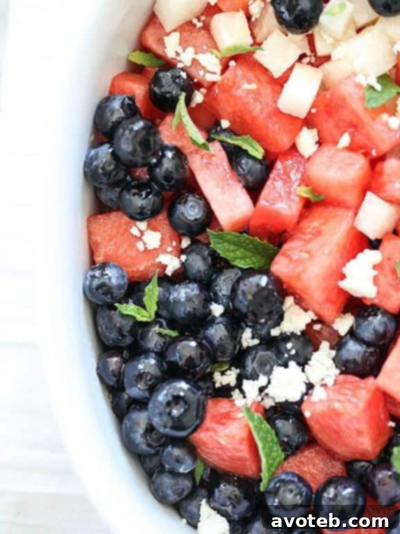 15 Naturally Vibrant Red, White, and Blue Recipes 12 Red White and Blue Salad | foodiecrush.com