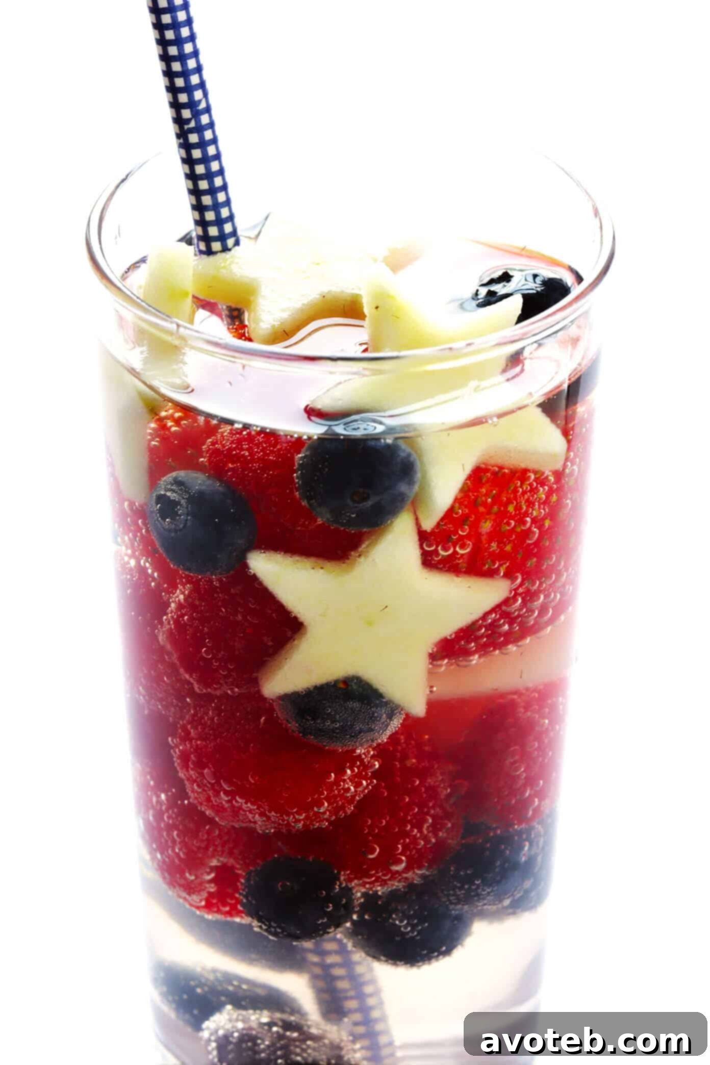 Red White and Blue Sangria for 4th of July