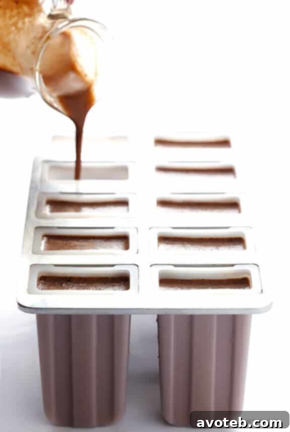 Ingredients for 6-Ingredient Chocolate Peanut Butter Fudge Pops laid out, emphasizing simplicity.
