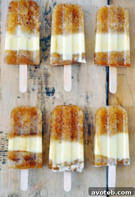 Nostalgic Rootbeer Float Popsicles for a bubbly treat