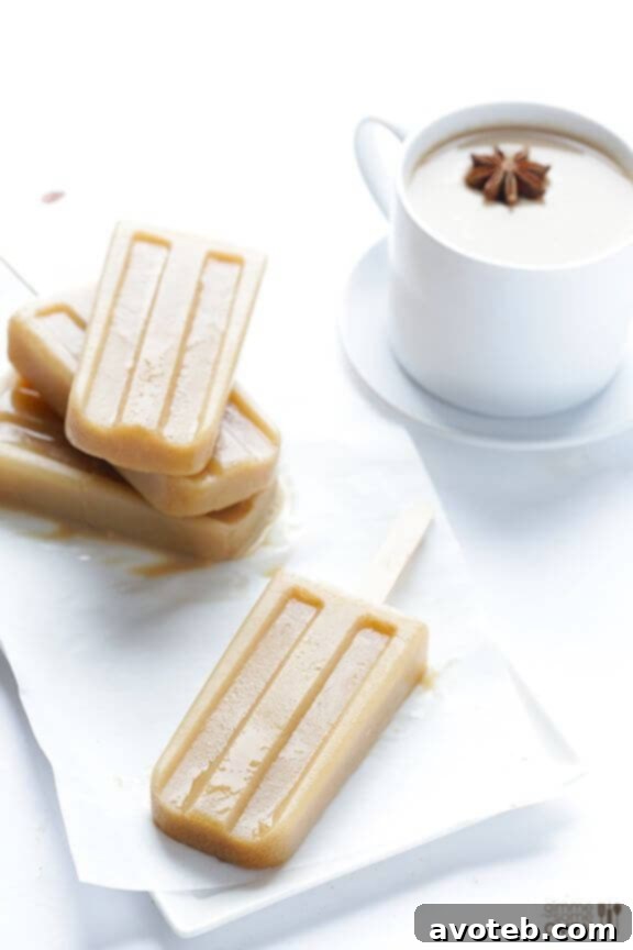 Easy Chai Popsicles for a spiced and creamy frozen dessert