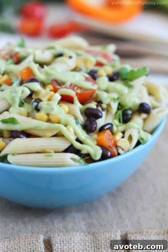 Mexican Pasta Salad | yummyhealthyeasy.com