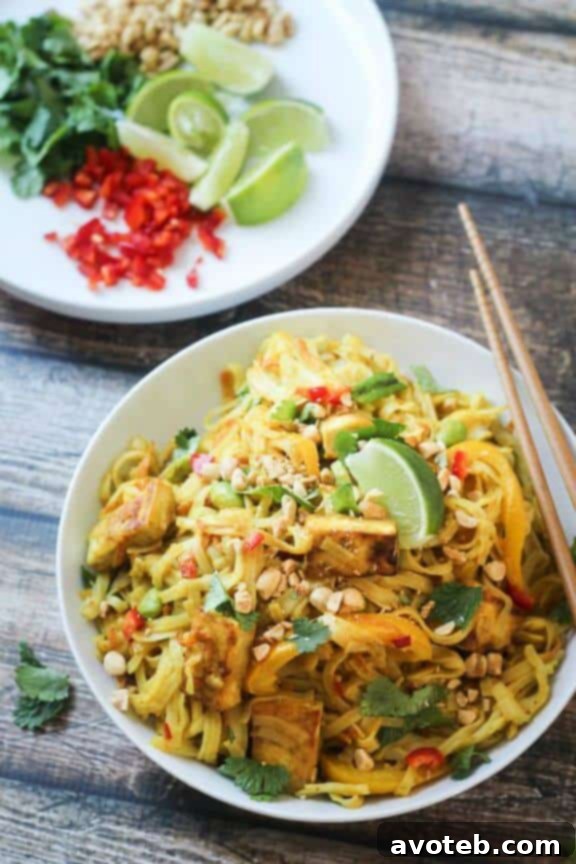 15 Vibrant Veggie Dinners 11 Tofu Curry Noodles with Vegetables | thewanderlustkitchen.com