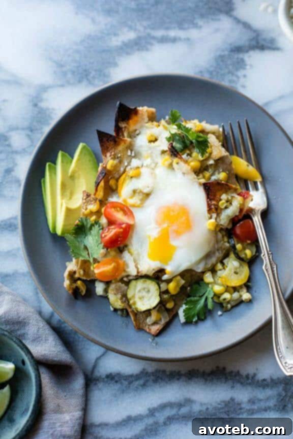 15 Vibrant Veggie Dinners 12 Baked Green Chilaquiles with Sweet Corn + Summer Squash | bojongourmet.com
