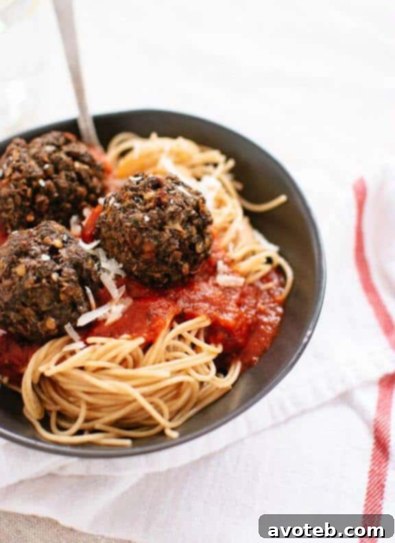 15 Vibrant Veggie Dinners 14 Vegetarian Lentil and Mushroom Meatballs | cookieandkate.com