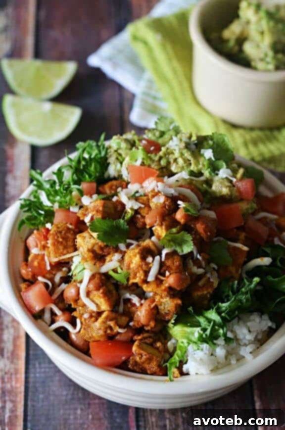 15 Vibrant Veggie Dinners 17 Sofritas Tofu Burrito Bowls | hostthetoast.com