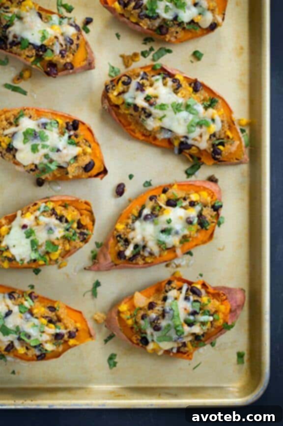 15 Vibrant Veggie Dinners 6 Honey-Lime Quinoa Stuffed Sweet Potatoes | cookingclassy.com
