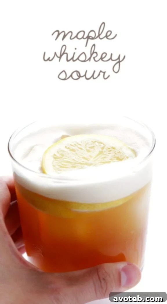 Maple Whiskey Sour -- naturally sweetened, and so refreshing! | gimmesomeoven.com