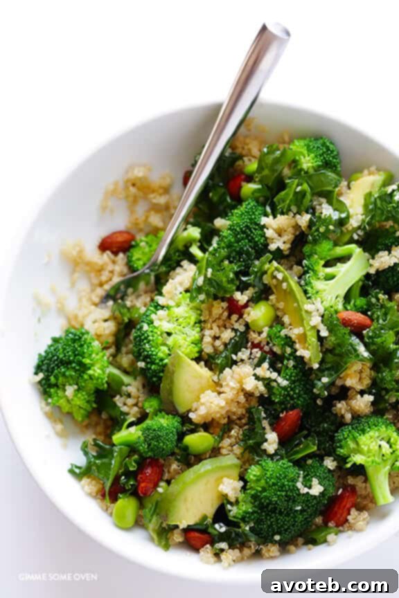 A beautifully plated Easy Superfood Quinoa Bowl, showcasing all its colorful and healthy components, ready to be enjoyed as a 'feel-good' meal.