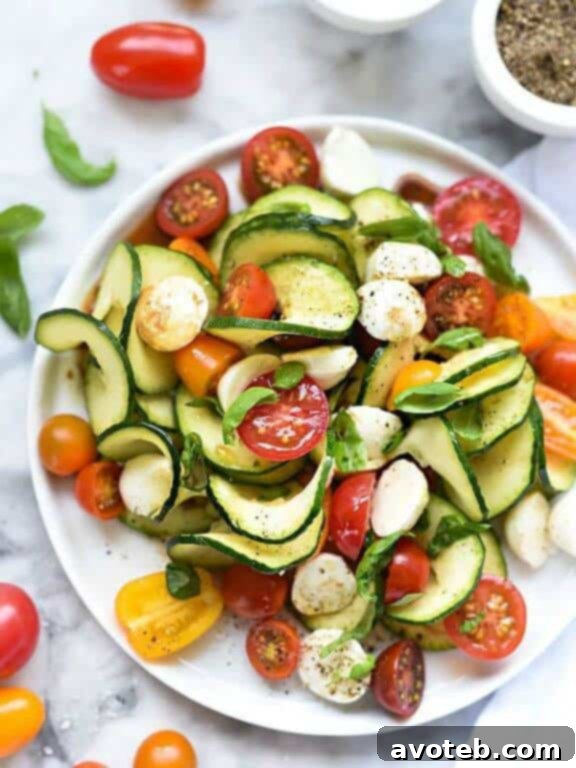 Caprese Zucchini Salad