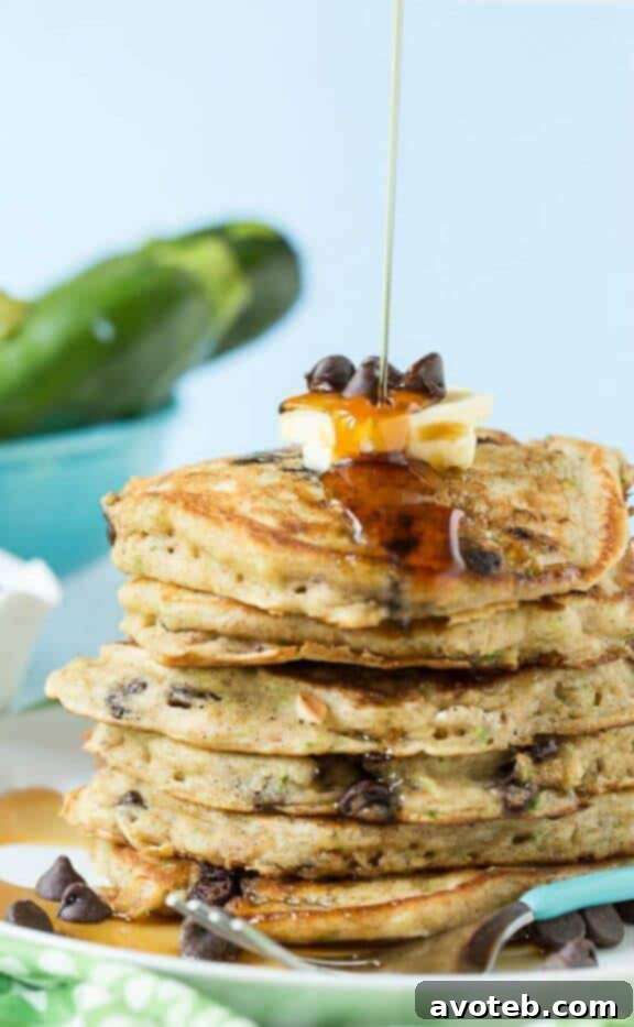 Chocolate Chip Zucchini Bread Pancakes