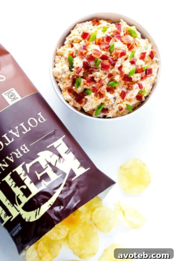 5-Minute Cheddar Bacon Ranch Dip Recipe -- easy to make with just 6 simple ingredients, and SO good! | gimmesomeoven.com