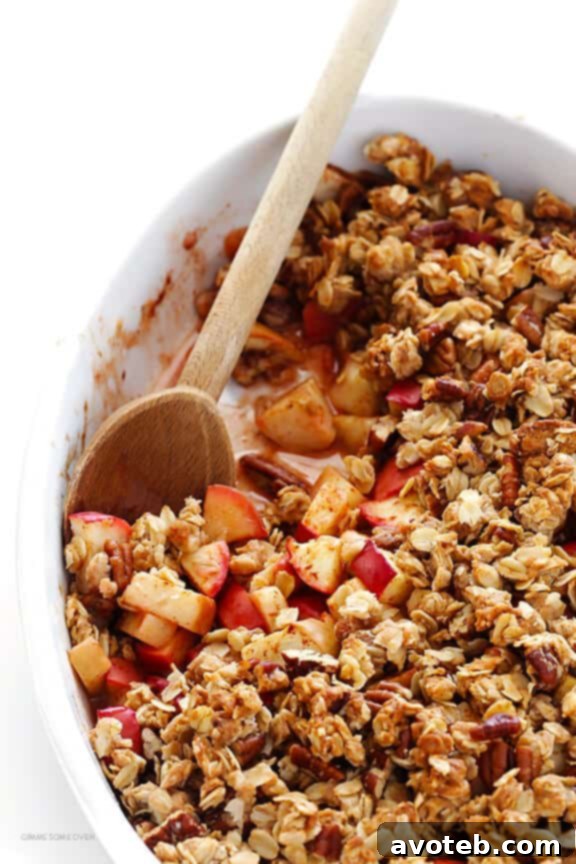 Freshly Baked Easy Apple Crisp Ready to Serve
