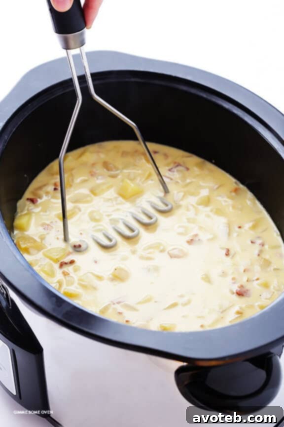 Velvety Slow Cooker Potato Soup 5 Slow Cooker Potato Soup -- so delicious, and made extra-easy in the crock pot! | gimmesomeoven.com