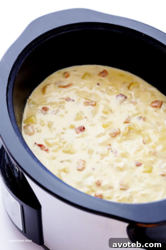 Velvety Slow Cooker Potato Soup 6 Slow Cooker Potato Soup -- so delicious, and made extra-easy in the crock pot! | gimmesomeoven.com