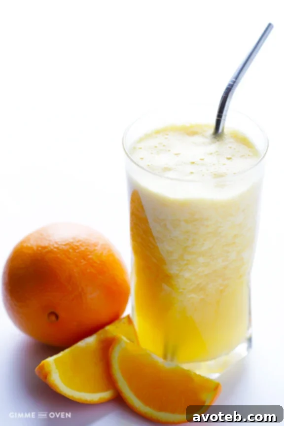 Dreamy 5-Ingredient Orange Cream Smoothie 2 Delicious Homemade Orange Julius Smoothie - A Refreshing Citrus Drink