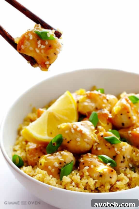 Skinny Honey Lemon Chicken | gimmesomeoven.com