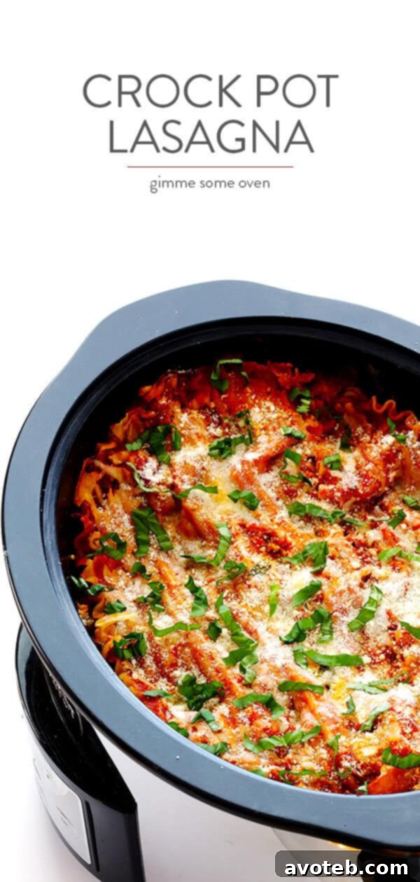 A slice of delicious Slow Cooker Lasagna, perfectly layered and ready to enjoy.