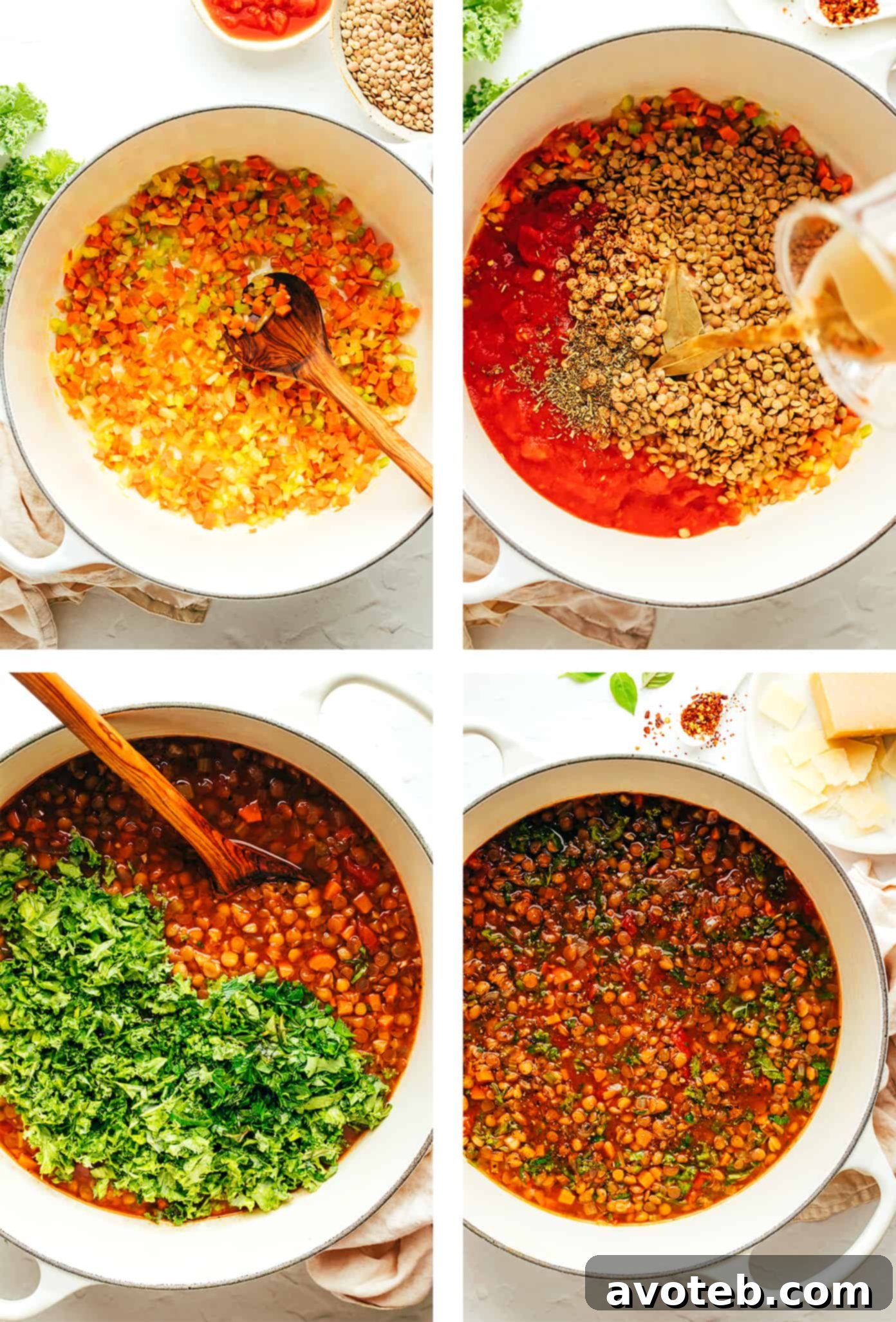 Step-by-step guide to making Italian Lentil Soup