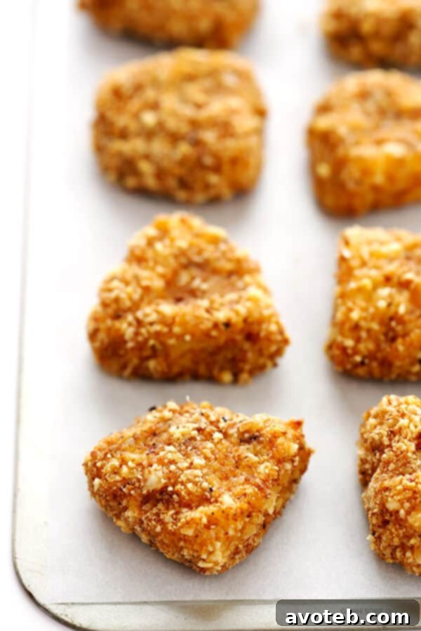 Almond-Crusted Chicken Nuggets -- easy to make, baked instead of fried, and irresistibly delicious! | gimmesomeoven.com
