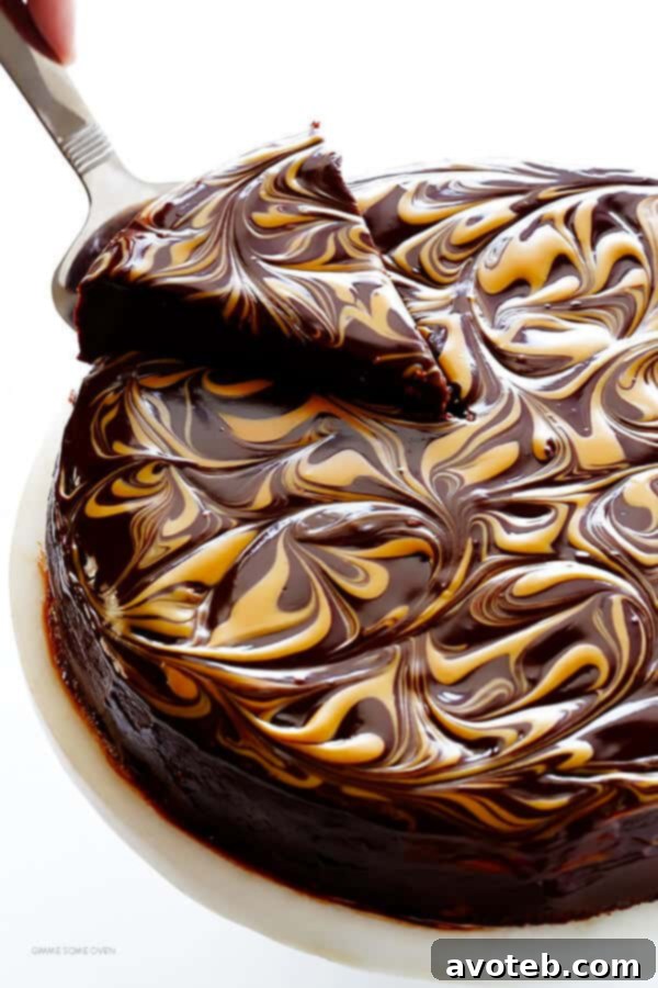 Fudgy Peanut Butter Flourless Chocolate Bliss 2 Peanut Butter Flourless Chocolate Cake -- made with just 5 easy ingredients, and so rich and delicious! | gimmesomeoven.com
