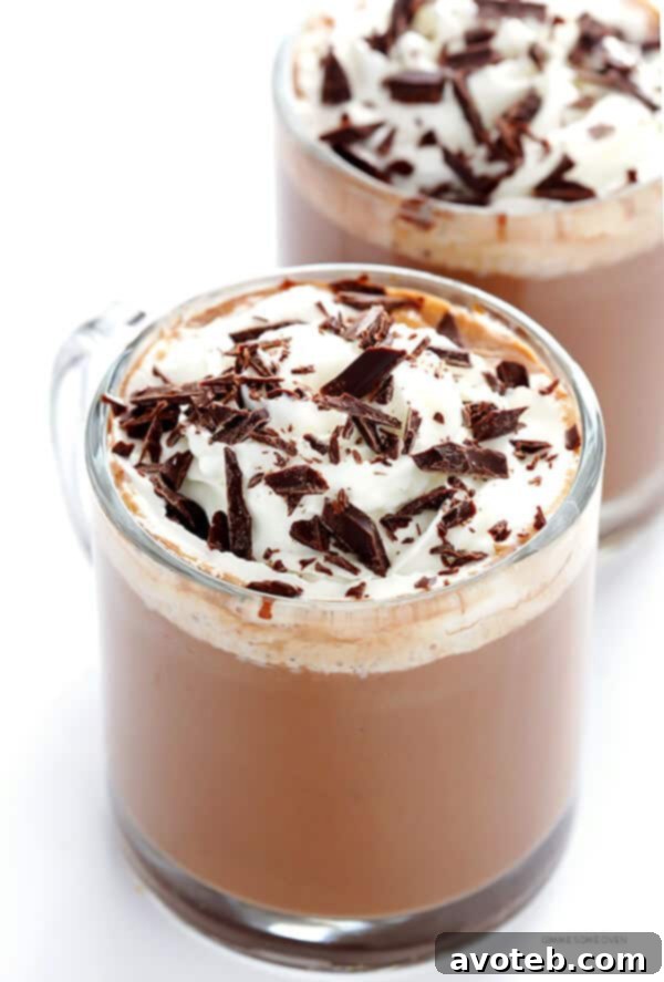 Rich and creamy Cashewmilk Hot Chocolate, a naturally dairy-free and easy-to-make winter beverage. Perfect for cozy moments. | gimmesomeoven.com