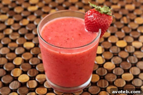 Strawberry Coconut Milkshake Refreshing 2-Ingredient Strawberry Coconut Milkshake in a glass