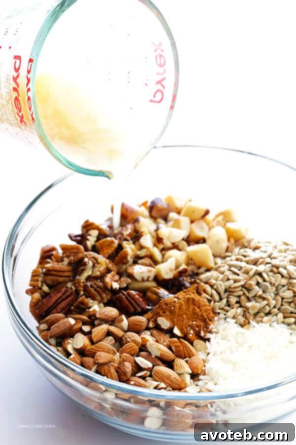 This Grain-Free Granola recipe is easy to make, full of great flavor, and it's naturally completely gluten- and grain-free (and can also be made vegan).