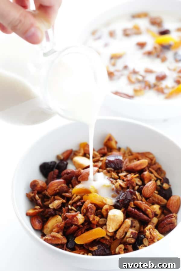 This Grain-Free Granola recipe is easy to make, full of great flavor, and it's naturally completely gluten- and grain-free (and can also be made vegan).