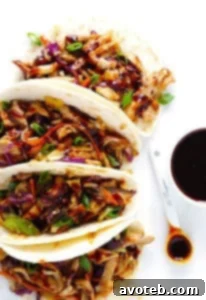 Delicious Moo Shu Pork or Chicken served in a tortilla