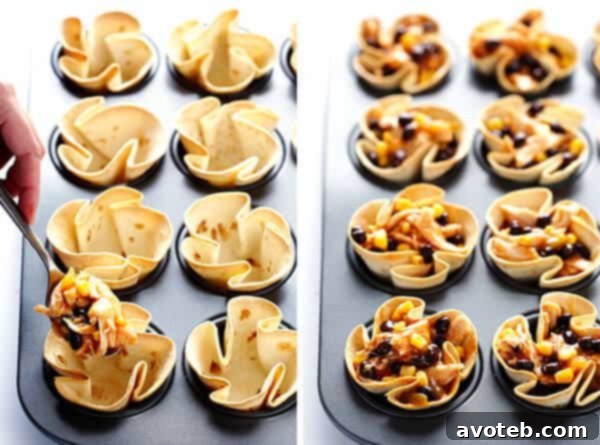 Easy Enchilada Cups -- quick and easy to make with your favorite fillings, and perfect for a party! | gimmesomeoven.com