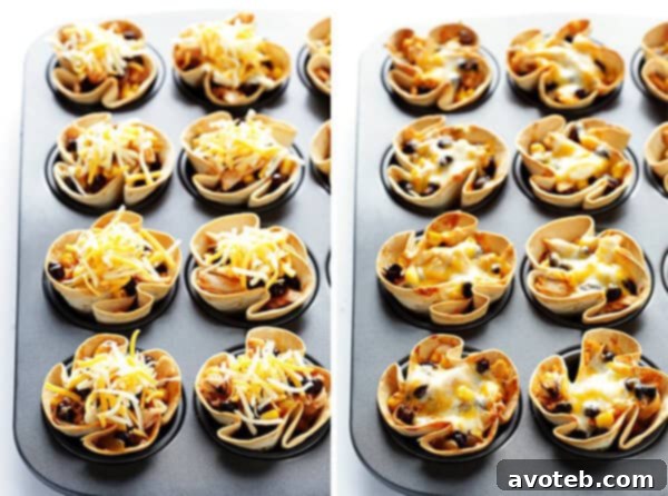 Easy Enchilada Cups -- quick and easy to make with your favorite fillings, and perfect for a party! | gimmesomeoven.com