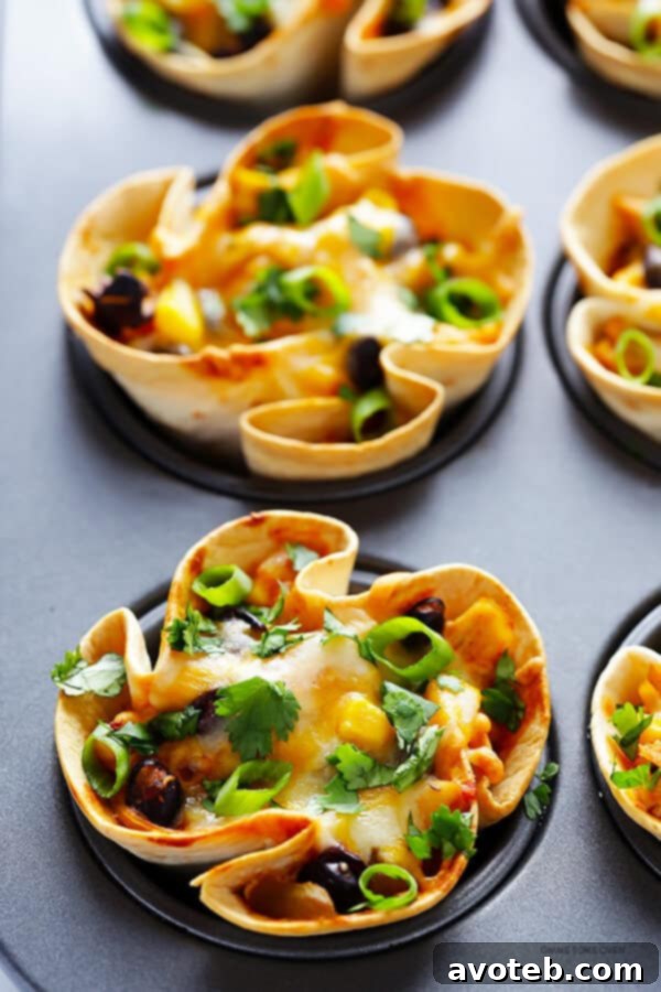Easy Enchilada Cups -- quick and easy to make with your favorite fillings, and perfect for a party! | gimmesomeoven.com