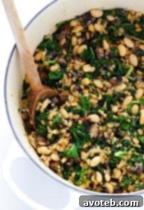 Creamy Farro with White Beans and Kale