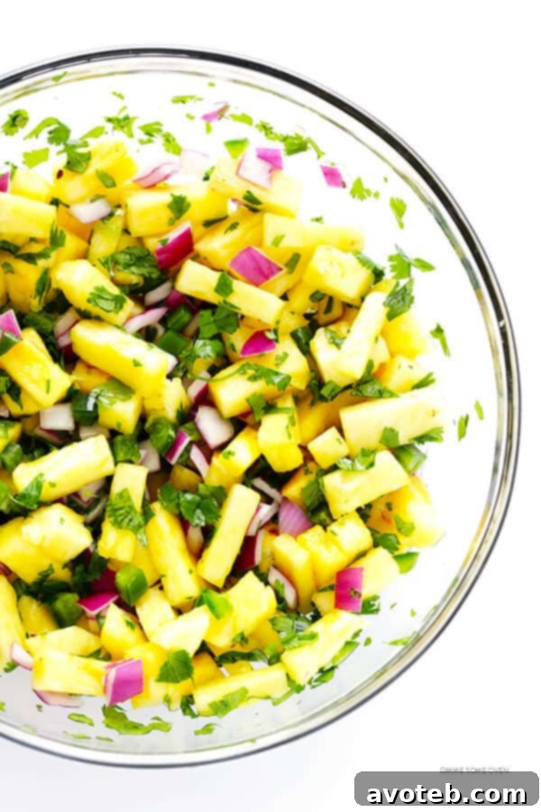 10-Minute Pineapple Black Bean Tostadas -- quick and easy to make, and perfect as an easy vegetarian dinner or snack! | gimmesomeoven.com