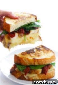 Chicken Florentine Grilled Cheese recipe card image