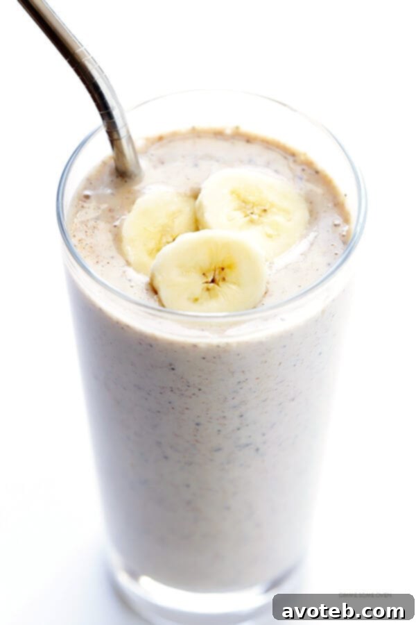 The Banana Chai Smoothie ingredients being pulsed in a blender until smooth and creamy.