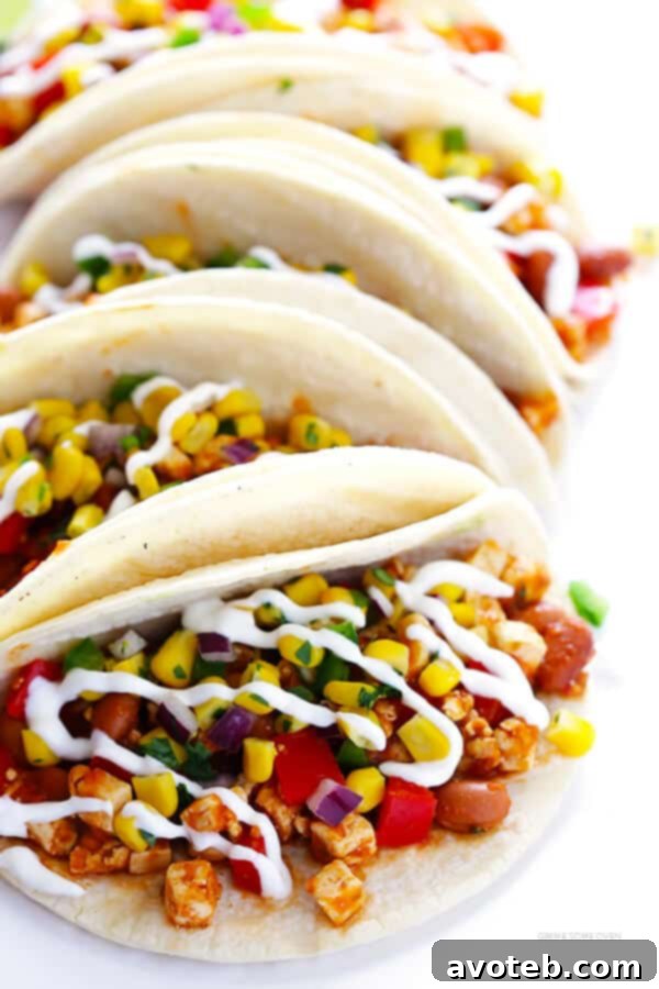 Delicious Chipotle Sofritas Tacos with smoky tomato sauce, perfect for a quick, easy, vegan, and gluten-free meal.