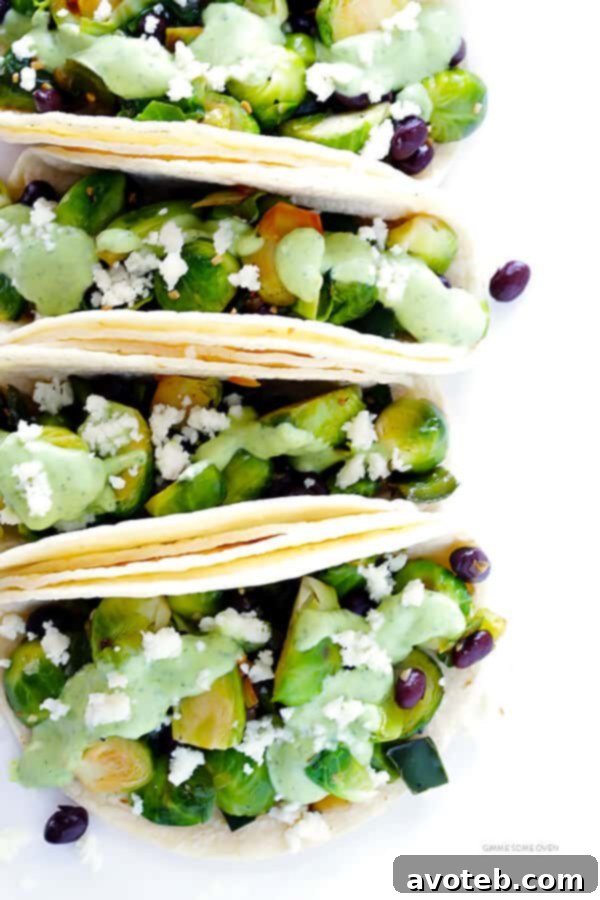 Finished Brussels Sprouts Tacos with cheese