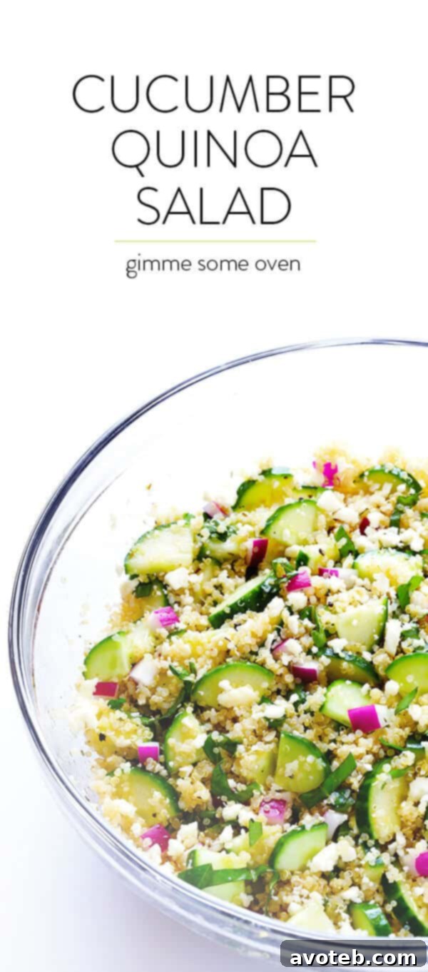 Vibrant Quinoa Cucumber Medley 9 A final, close-up shot of the vibrant Cucumber Quinoa Salad, showcasing the texture and fresh ingredients.